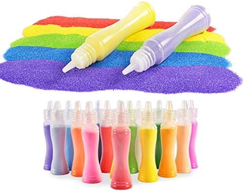 Mistari Peel and Sand Art Kits Sheets for Kids with 27 Sheets Sand Art Painting Cards and 2 Pcs Scratch Sticks Crafts (18 Colors+27 Sheets)