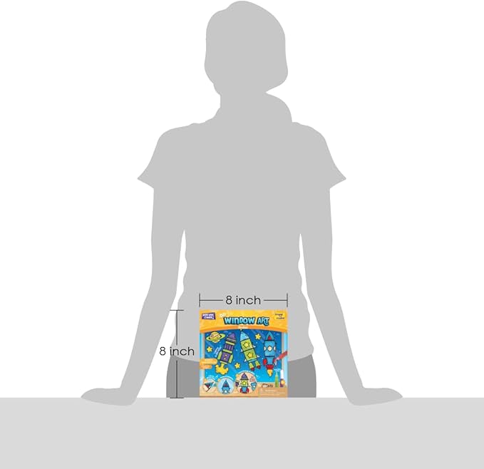 Imagimake Window Art for Kids - Rocket | Suncatcher Kits for Kids, Arts and Crafts for Kids Ages 6-8 | Birthday Gifts for 5 6 7 8 9 10 11 12 Years Old Boys & Girls