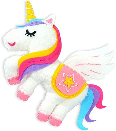 My Unicorn Paradise 4-in-1 DIY Mega Kit for Kids (10 Arts and Crafts Projects: Sewing Kits for Doll and Keychain, Scratch Art, Diamond Art) Handcraft/Creative Art/DIY Craft