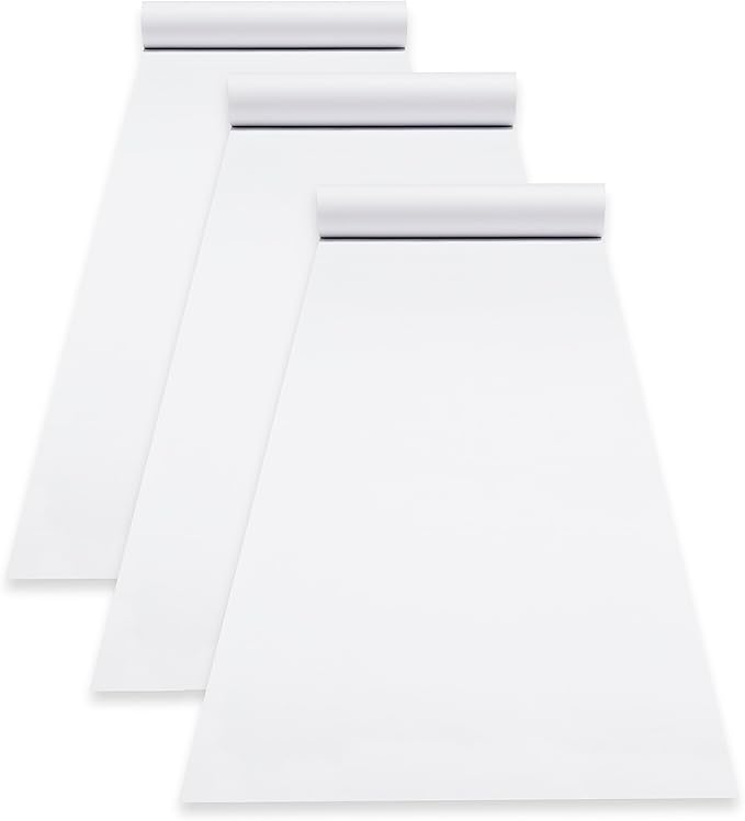 Melissa & Doug Deluxe Easel Paper Roll Replacement (17 inches x 75 feet) - 3-Pack - FSC Certified