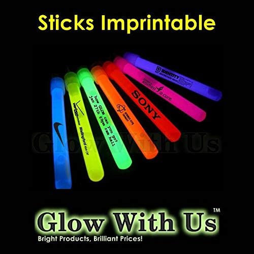 Glow Sticks Bulk Wholesale, 50 4” Red Glow Stick Light Sticks. Bright Color, Kids Love Them! Glow 8-12 Hrs, 2-Year Shelf Life, Sturdy Packaging, GlowWithUs Brand