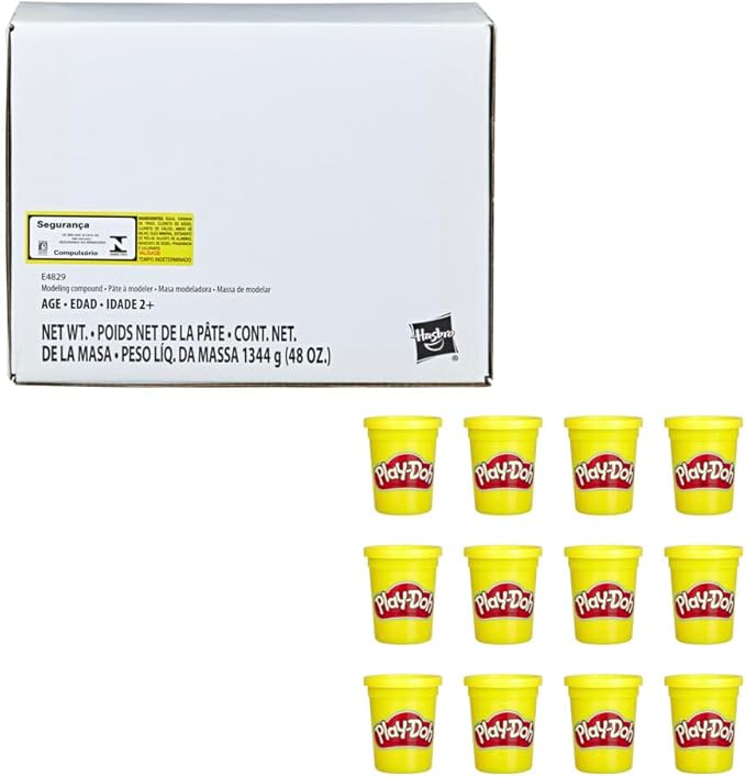 Play-Doh Bulk 12-Pack of Yellow Non-Toxic Modeling Compound, 4-Ounce Cans