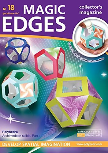 Polyhedra Magic Edges. Set #4 / The Simplest Polyhedra. 3D Paper Model Kits. Platonic Solids. Archimedean Solids. Prisms. Pyramids.