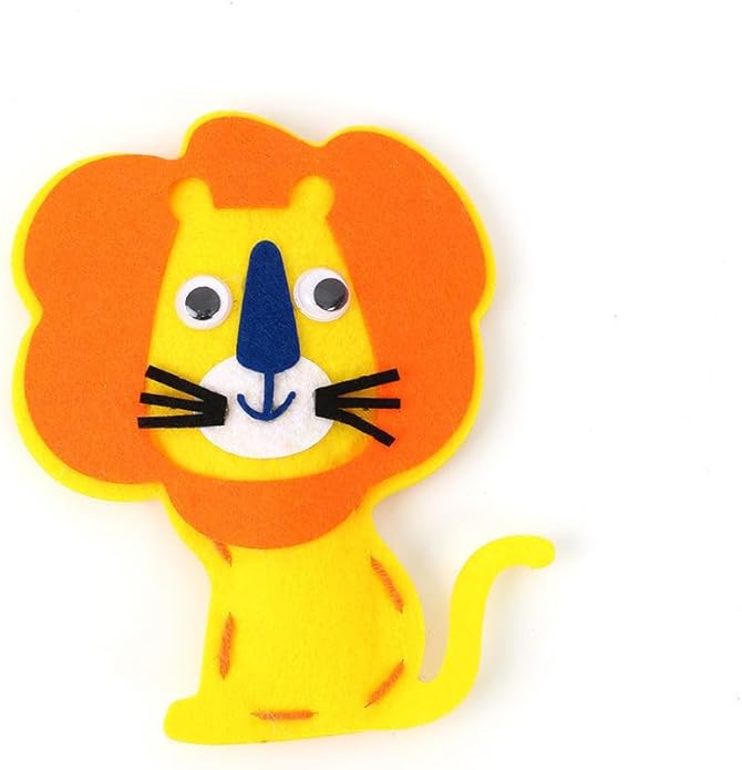 Kids Sewing Kit for Beginner Her His 1st Art & Craft, Includes 3 Stuffed Animal Dolls, Instructions & Plush Felt Materials for Learn to Sew, Embroidery Animal