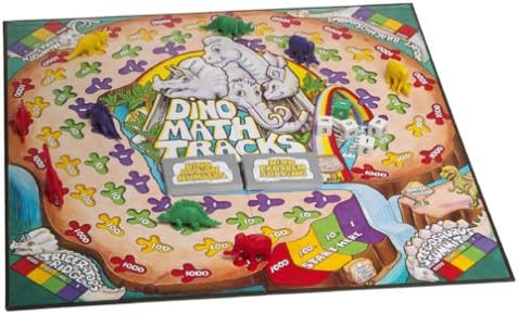 Learning Resources Dino Math Tracks Game - Ages 6+ Addition and Subtraction Dinosaur Game, Kindergarten Math Games, Board Games for Kids