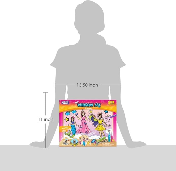 Imagimake Window Art Princess | Suncatcher Kit | Arts and Crafts for Kids Ages 8-12 | Girls Toys Age 6-8 | Unicorn Gifts for Girls Age 6-8 | 5 Year Old Girl Gift