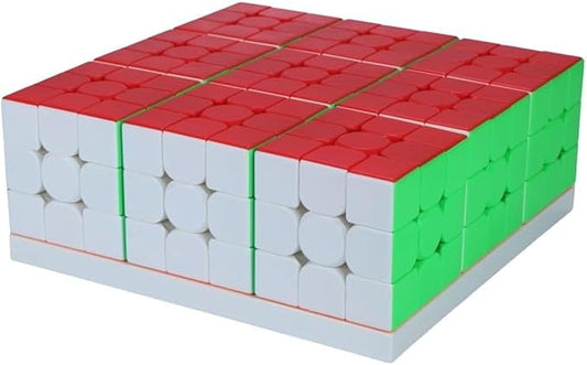 CuberSpeed MoYu Cube Mosaic Art Gallery 3x3 Speed Cube Set of 9pcs 3x3x3 Puzzle Party Toy Stickerless 55mm Magic Cube Gallery 5.5CM