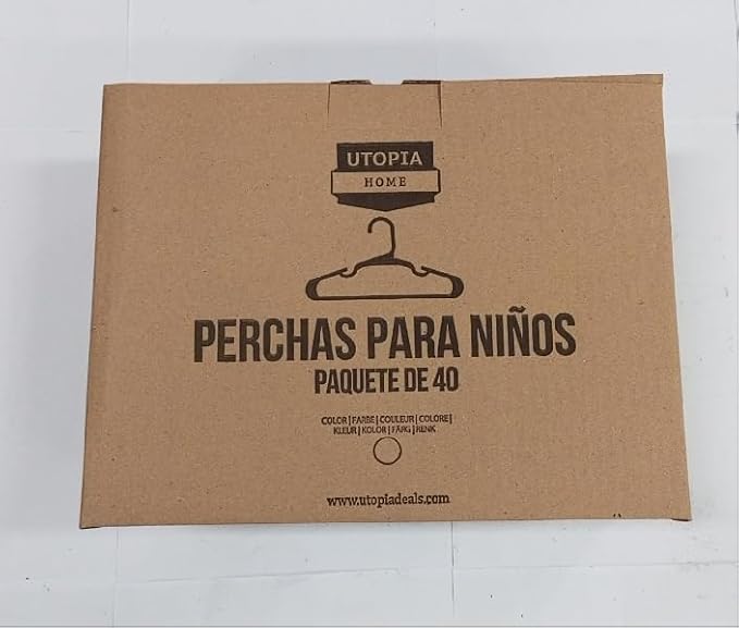 Utopia Home 40 Pack Kids Hangers - 11.5 Inch Plastic Baby Hangers for Closet - Childrens Hanger for Clothes & Infant Hanger for Closet - Ideal for Everyday Standard Use (Yellow)