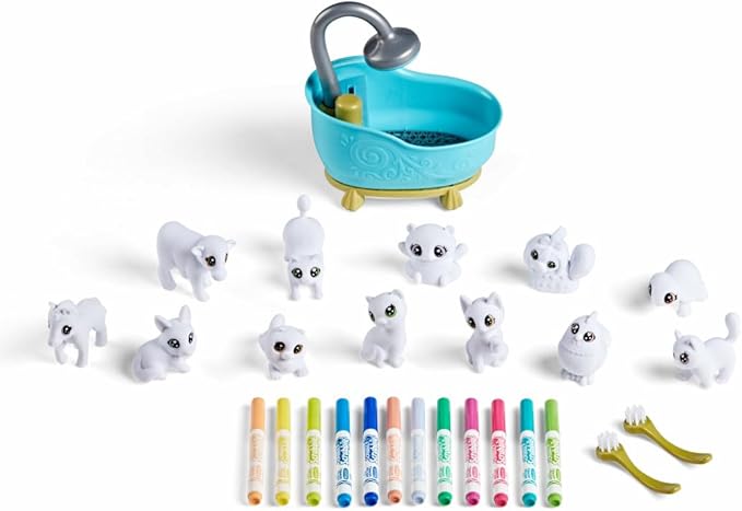 Crayola Scribble Scrubbie Pets Mega Set (25+ pcs), Reusable Pet Care Toy, Toys for Girls & Boys, Gift for Kids, Ages 3, 4, 5