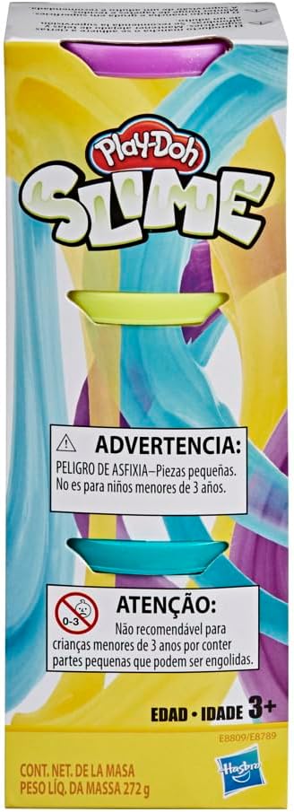 Play-Doh Brand Slime 3 Pack of Non-Toxic Slime - Yellow, Metallic Purple, & Metallic Teal