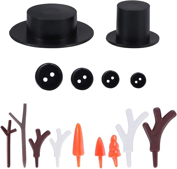 Ciieeo Decked Accessories White 332pcs Snowman Crafts Snowman Craft Kit Build Your Snowman Kit Snowman Craft Supplies DIY Kit with Nativity Accessories