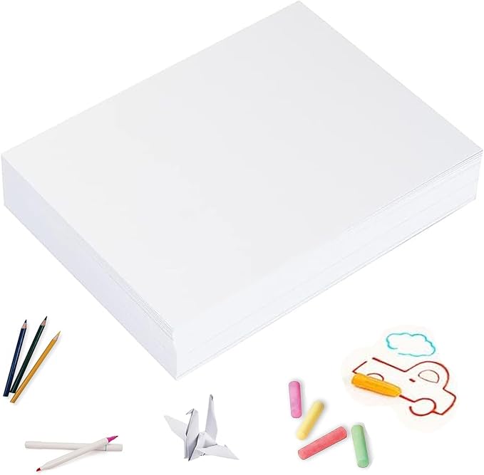 WAUPPY 9"x12" Sketching Drawing Paper 100 Sheets Art Craft Paper for Kids, School Arts Supplies, White Coloring Paper, Doodle Paper