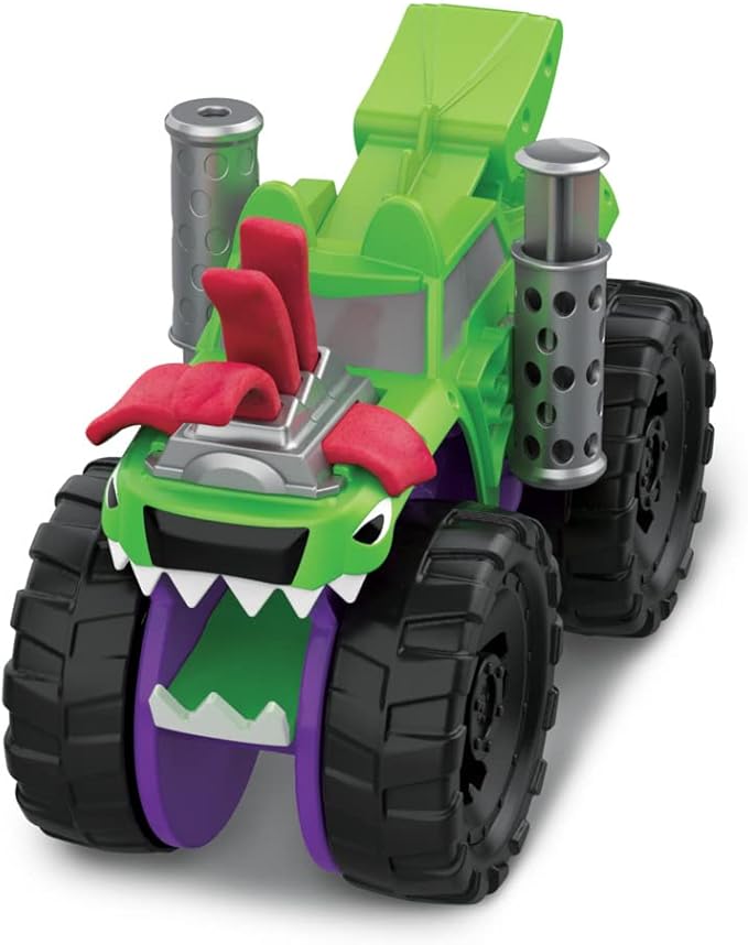 Play-Doh Wheels Chompin' Monster Truck Toy for Kids 3 Years and Up with Car Accessory and 4 Non-Toxic Colors Including Terrain Color