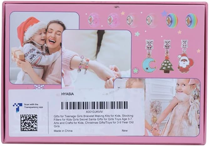 Girls Charm Bracelet Making Kit, Unicorn Toy Gifts for Ages 6 7 8 9 10+ Girls DIY Jewelry Making Kit for 8-12, Perfect Craft Kits Educational Toys - Finger Fine Motor Training and Inspires Creativity