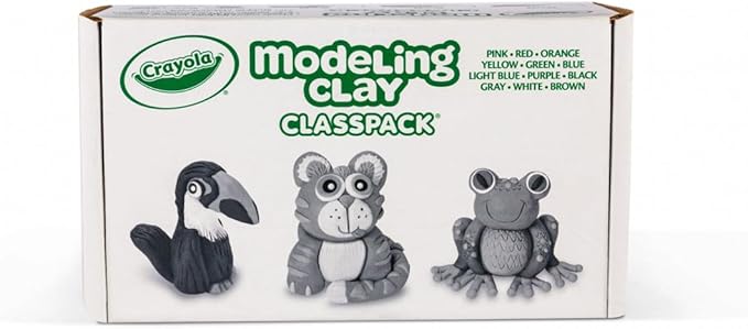 Crayola Modeling Clay Classpack (24 Packs), Bulk Modeling Clay for Kids, 12 Colors, Nontoxic, Classroom Supplies for Kids Arts & Crafts