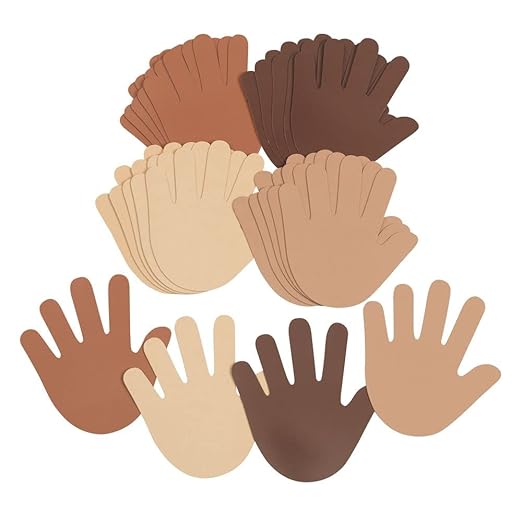 Colorations Feet, Hands, Face & People Shapes, 4 Kits Each kit with 24 pcs, multicultural Colors