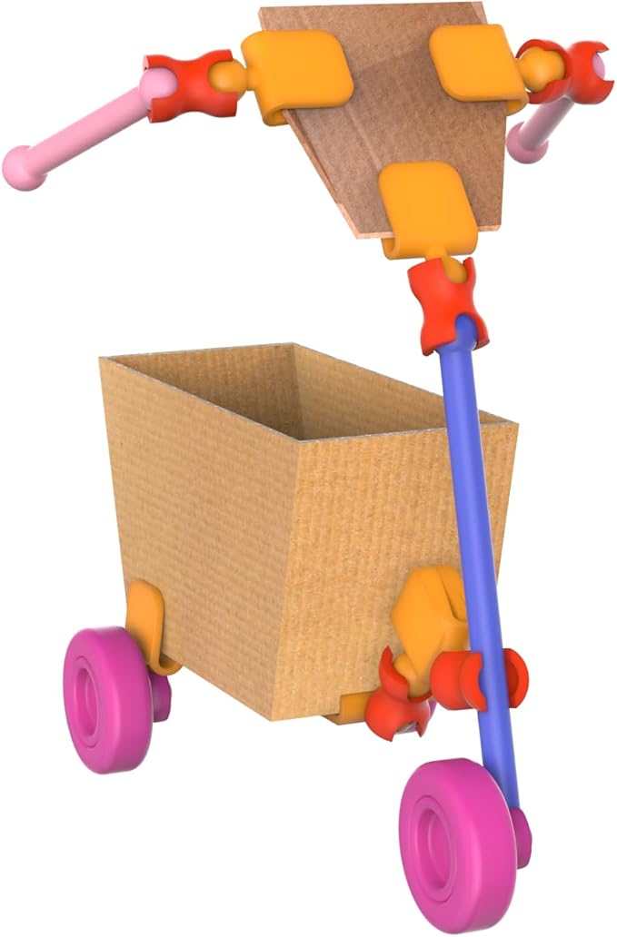 Oddy Arts & Crafts Creative Vehicle Building Kit - Eco-Friendly STEM Toy Set for Kids 4+