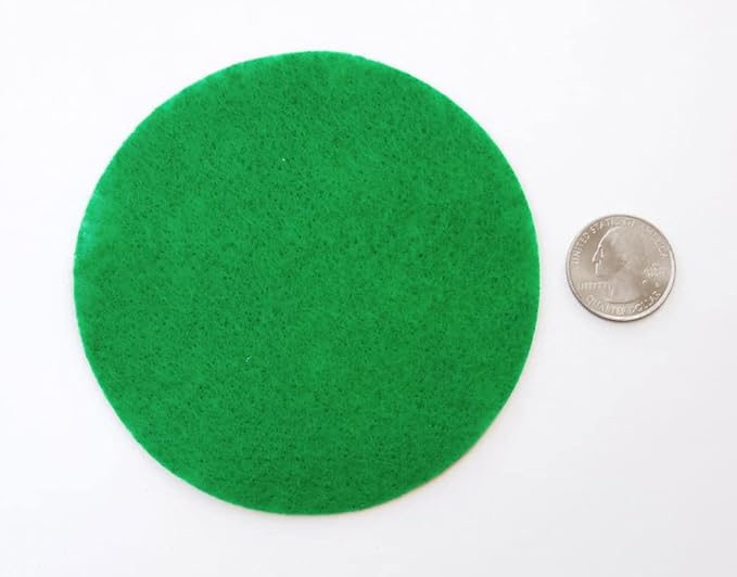 Playfully Ever After Green Felt Circle Stickers (4 inch - 15pc)