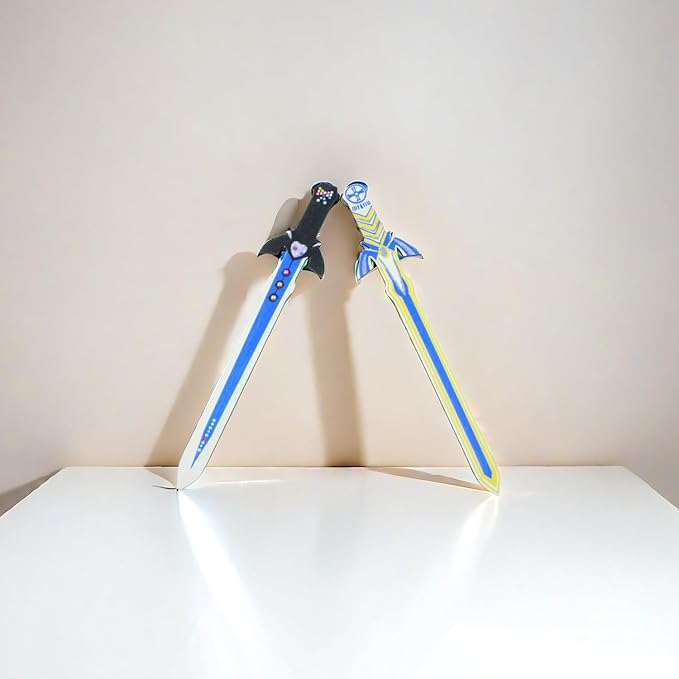 Wooden sword Ninja Pirate Style Toy Sword, Unfinished Wooden Crafts, DIY Crafts Painting Set, kids Ninja, Warrior, Viking kids Role Playing, Games, Parties (5pack) (Wooden sword), m-021