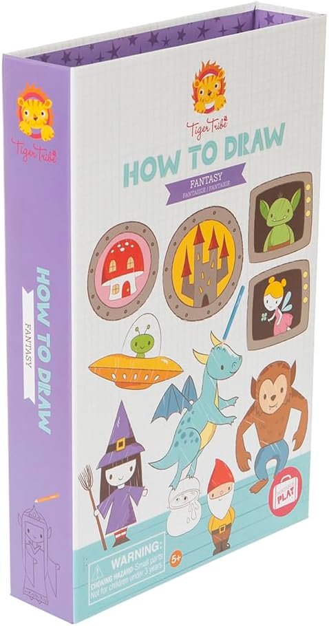 Tiger Tribe: How to Draw - Fairytale Fantasy - Creative Artistic Set, Step-by-Step Guide, Color Pencils, Art Sketch Pad, Store Inside Case, Kid Age 5+