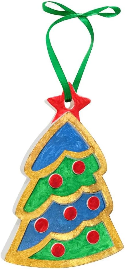 Christmas Crafts for Kids - DIY Christmas Tree Decorations Resin Ornaments Kits (Includes Paints Brushes) - Stocking Stuffers DIY Xmas Ornaments for KidsToddlers Girls Boys Ages 3-5 4-8 8-12