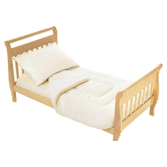 American Baby Company Heavenly Soft Minky Dot Chenille Toddler Bedding Set, Cream, 4 Piece