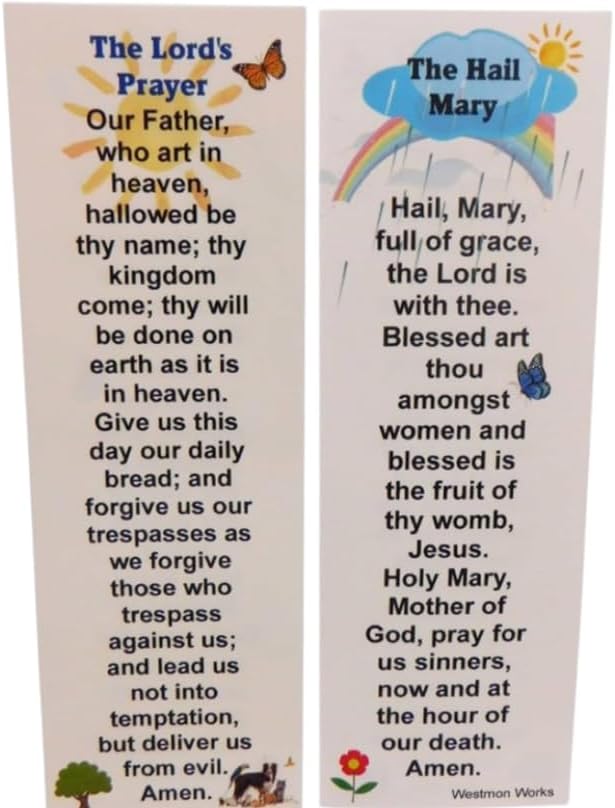 Westmon Works The Saints Coloring Book with Crayons and Hail Mary Our Father Bookmark Children's Gift Set