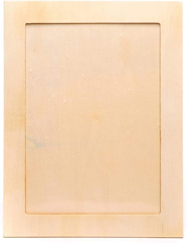 Baker Ross AW724 Large Wooden Photo Frames - Pack of 4, Creative Art and Craft Supplies for Kids to Make and Decorate