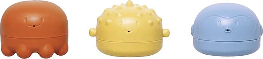 Ubbi Muted Color Bath Squeeze Toys, Baby Bath Accessory, Water Toys for Toddler Bath Time Play