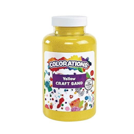 Colorations CSYE Colorful Craft Sand, Yellow - 22 oz.