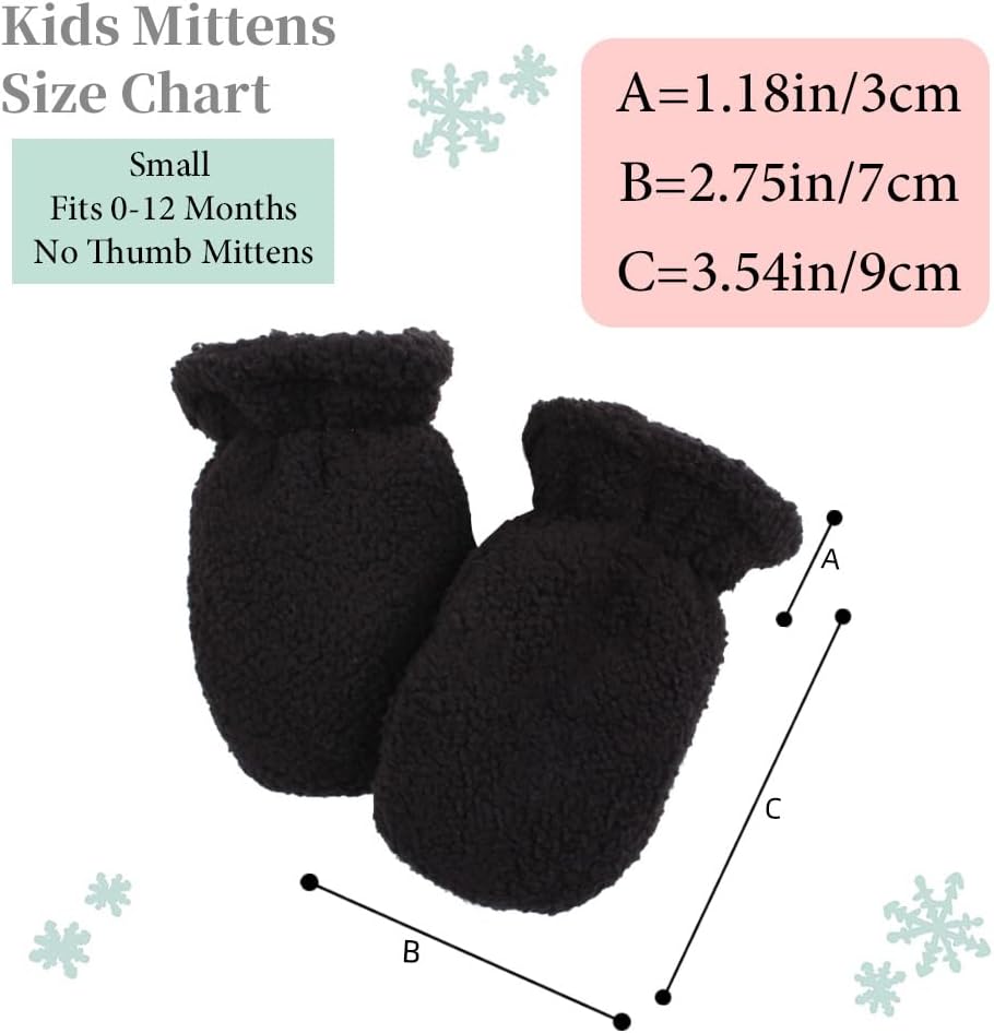 Zsedrut Baby Boys Winter Glove Warm Toddler Infant Girls Mittens Fleece Lined Gloves 1-7 Years
