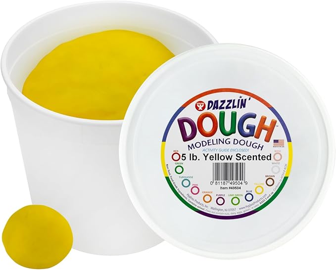 Hygloss Play Modeling Dough - Yellow Dough Scented - Safe & Non-Toxic for Kids Arts & Crafts - Party Favors - Classroom Supplies - 5lb