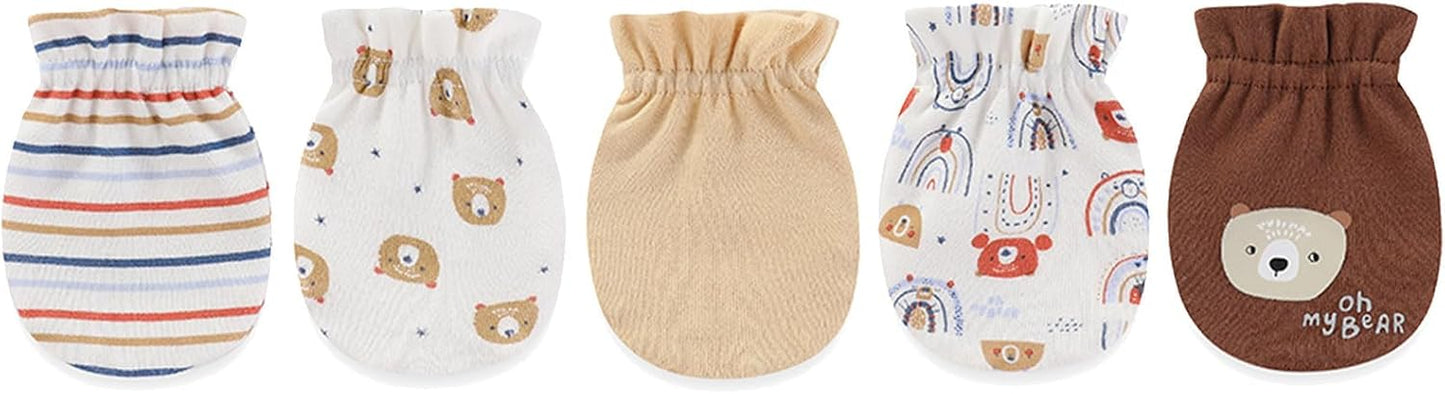 Unisex Baby Cotton Scratch Mittens For Newborn Baby Boys Girls Mittens Accessory 0-6 Months
