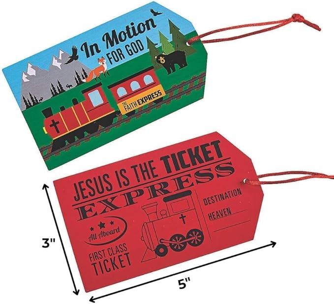 Fun Express Railroad Scratch 'N Reveal – Engaging Craft Supplies for Kids – Ideal VBS Vacation Bible School Arts & Crafts Projects – Fun Educational Activity Party Favors Creative Learning – 12 Pieces