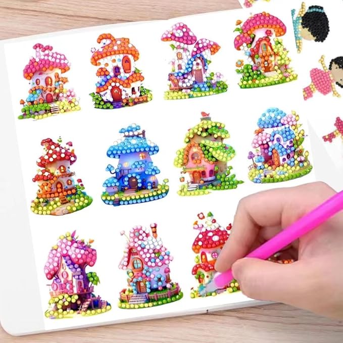 Diamond Painting Kits for Kids，Gem Diamond Arts and Crafts for Girls，Diamond Mosaic Stickers Bead Picture for Best Tween Painting Gift