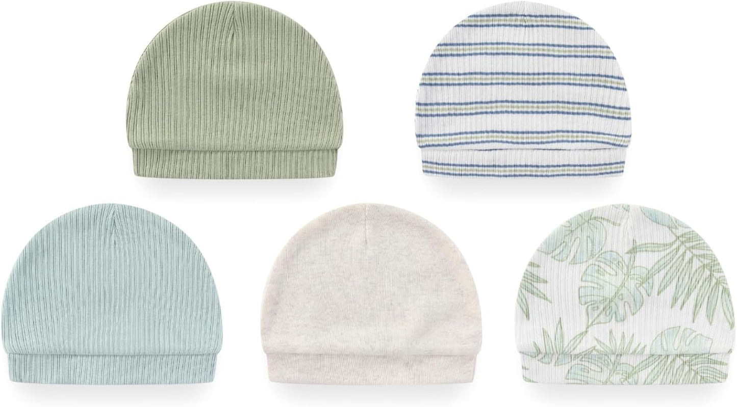 Newborn Baby Boy Girl Caps Mittens Socks Set Cotton Baby Essentials Accessories (Hats+Gloves+Socks)