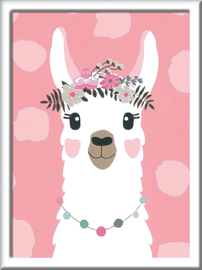 Ravensburger CreArt No Drama Llama Paint by Numbers Kit for Kids - Painting Arts and Crafts for Ages 7 and Up