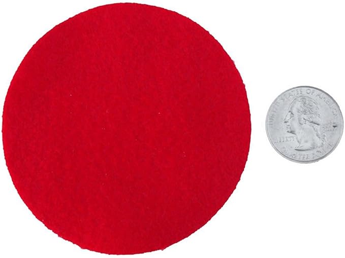 Playfully Ever After 3 Inch Red 30pc Felt Circle Stickers