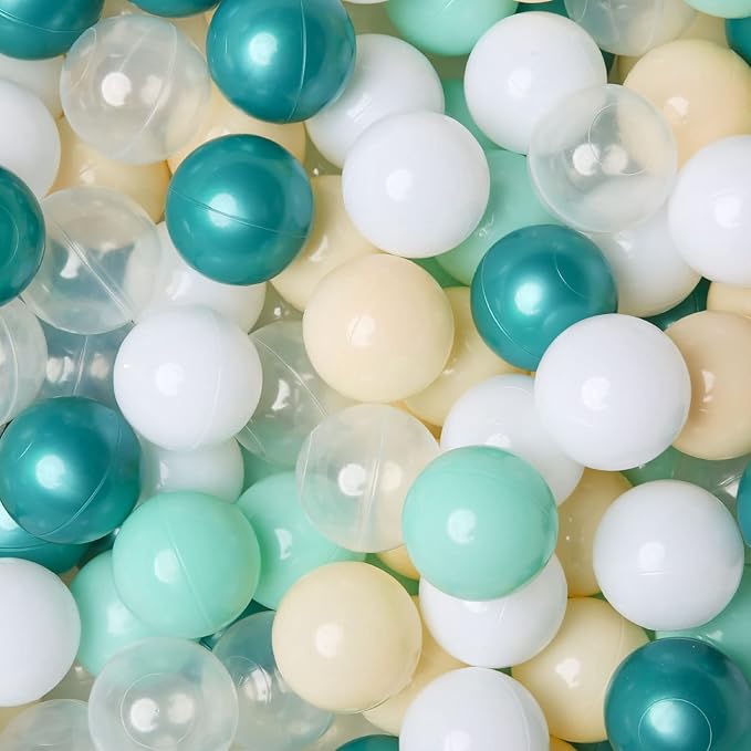 GOGOSO Green Ball Pit Balls for Babies Ball Pit Kids Play Tents, Children Toddlers Plastic Pool Balls for Room &Party Decorations, 100 Toys Pool Balls, Green Colors
