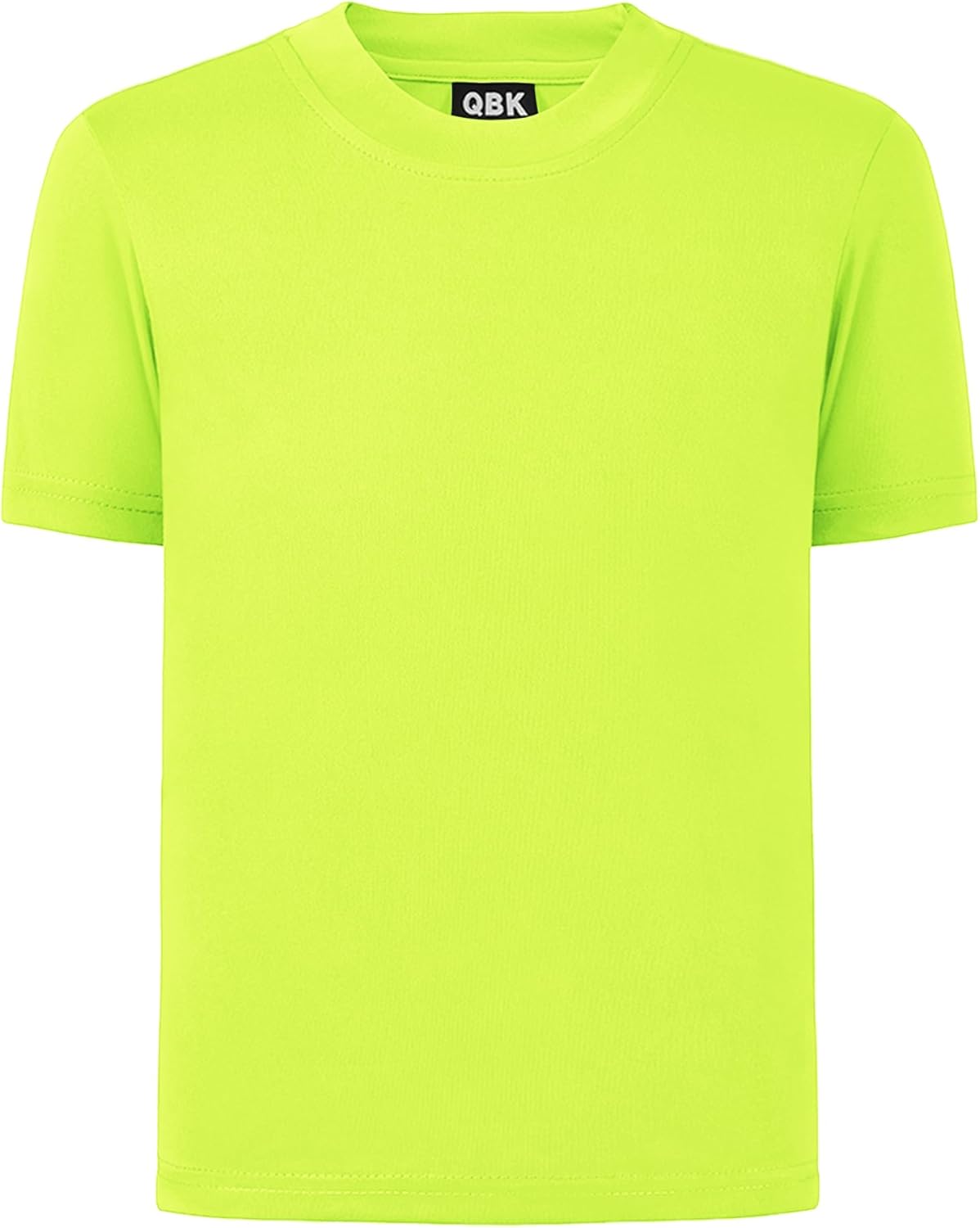 QBK 2T to Youth Neon Shirt Kids UPF 50+ Dry Fit Athletic Short Sleeve Rash Guard T Shirts for Boys Girls Sports Undershirt