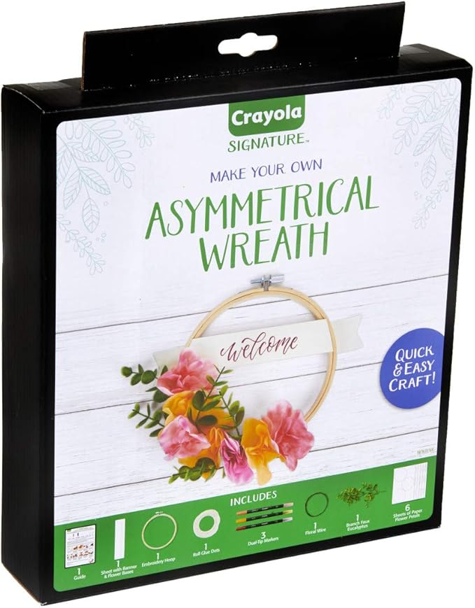 Crayola DIY Wreath, Craft Supplies, Gift for Crafters, Ages 14, 15, 16, 17