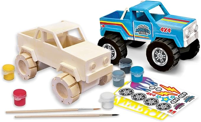 Works of Ahhh... Craft Set - Monster Truck Premium Wood Paint Kit
