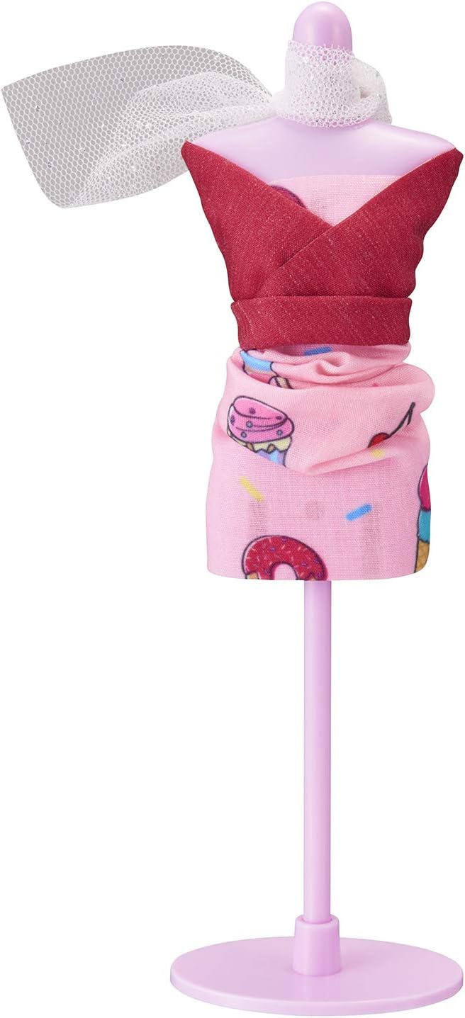 BANDAI 40433 Harumika Fashion Design for Kids-Craft Your Own Catwalk Looks with This Creative Kit-Double Torso Set-'Yummy All Over' Style Includes Reusable Mannequin, Fabric and Accessories