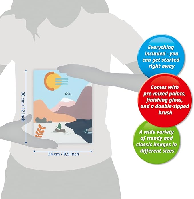 Ravensburger CreArt by The Lake Paint by Numbers Kit for Adults - 23641 - Painting Arts and Crafts for Ages 12 and Up