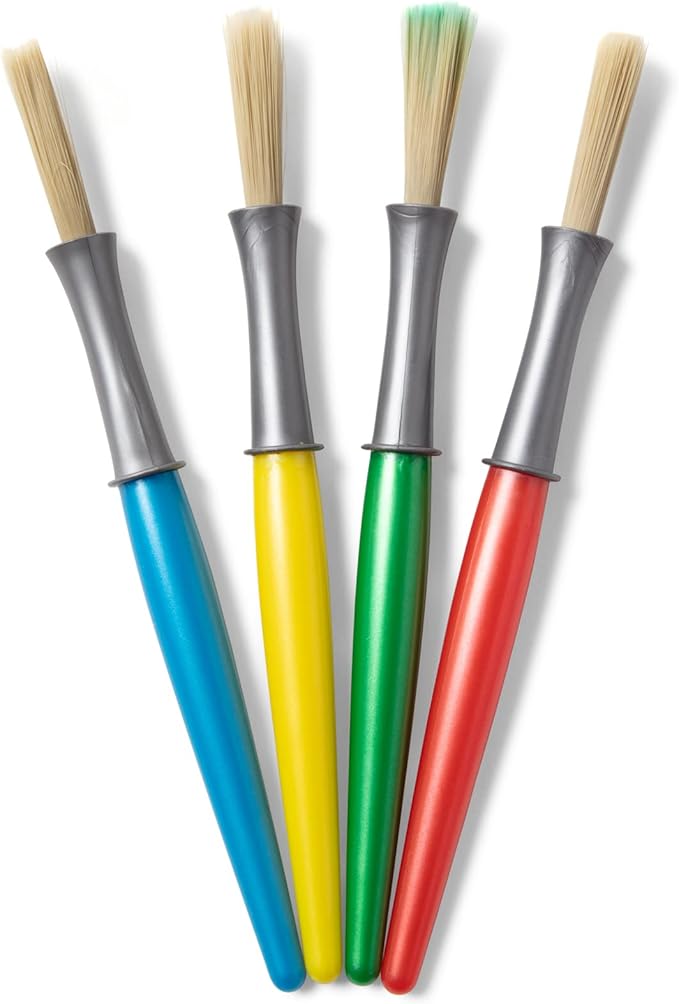Melissa & Doug Large Paint Brush Set With 4 Kids' Paint Brushes