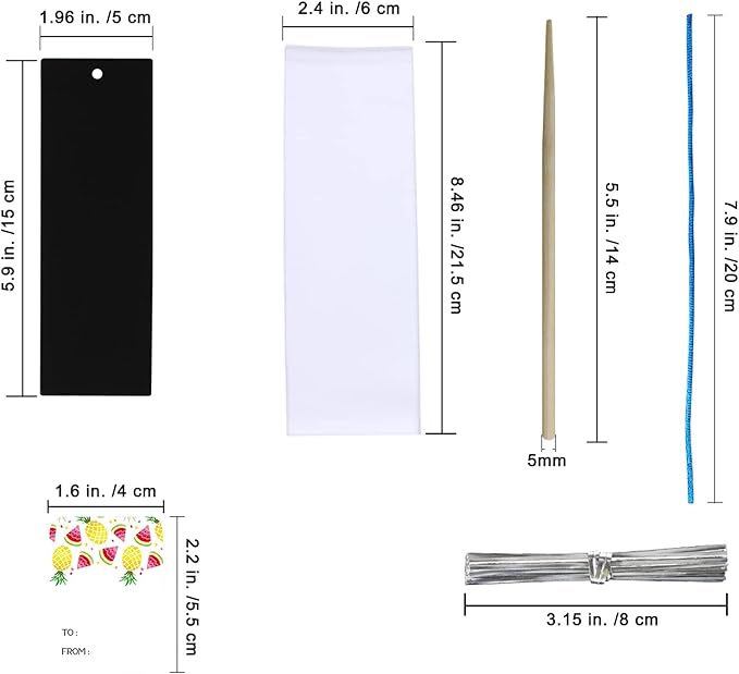 Winlyn 48 Sets 6 Styles Magic Color Scratch Bookmarks Making Craft Kits DIY Rainbow Scratch Paper Bookmarks with Scratching Tools Ribbons Art Sets for Kids Students Party Favors Classroom Activities