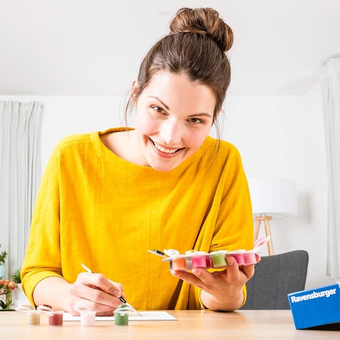 Ravensburger Singing Kitten Paint by Numbers Kit for Children - Painting Arts and Crafts for Kids Age 12 Years Up