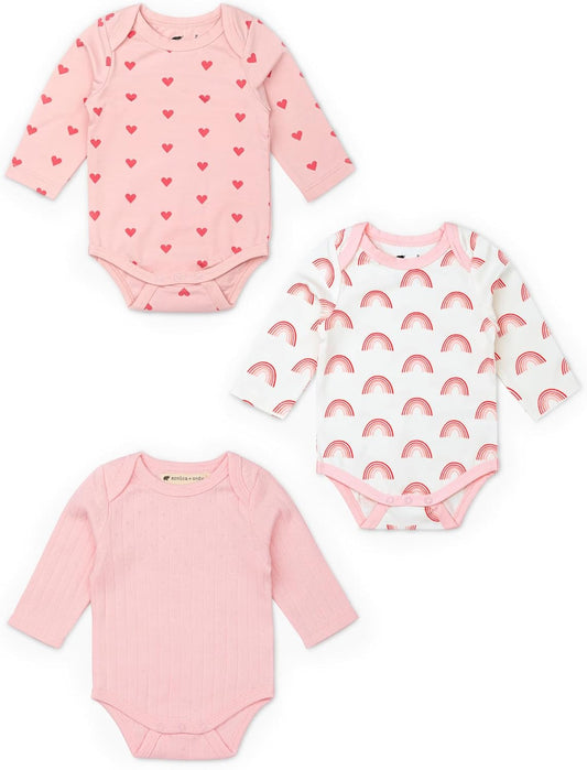 MONICA + ANDY Baby Organic Long Sleeve Jack and Jill Bodysuit