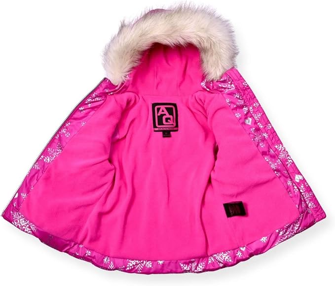 Arctic Quest Little Girls Bib Snow Pants and Ski Jacket Water-Resistant Snowsuit For Kids Winter Jacket For Girls