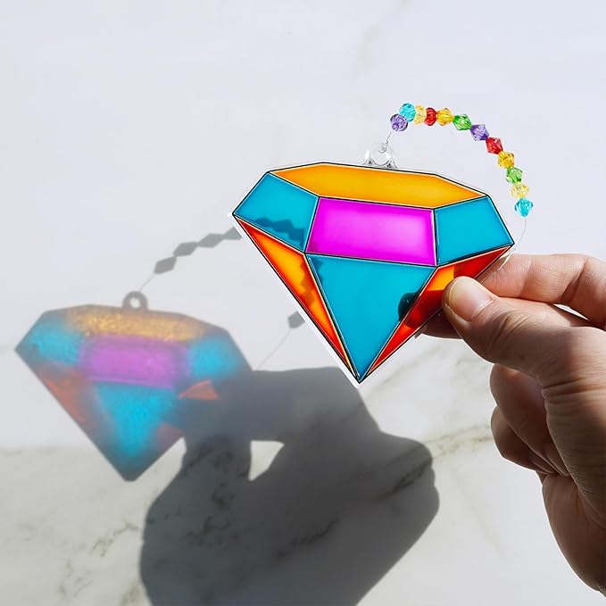 Winlyn 27 Sets Jewel Suncatchers Ornaments Decorations DIY Window Paint Art Stickers Craft Kits Jewel Sun Catchers for Kids Classroom Pirate-themed Birthday Party Activities Art Project